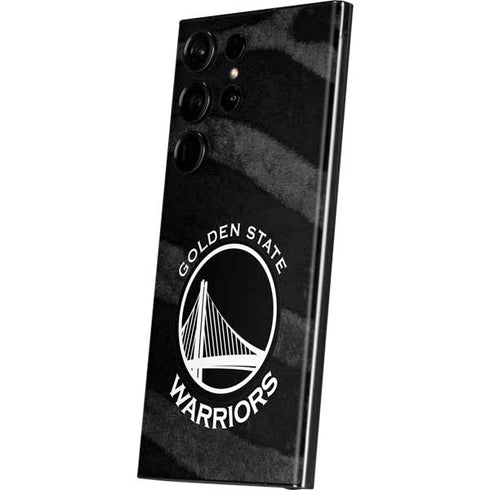 NBA Golden State Warriors Black Animal Print Galaxy S23 Ultra Skin