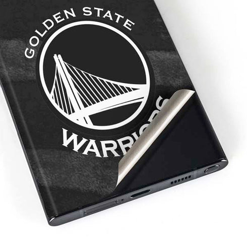 NBA Golden State Warriors Black Animal Print Galaxy S23 Ultra Skin