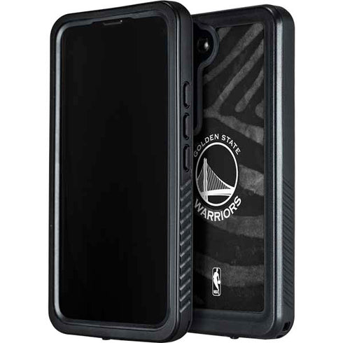 NBA Golden State Warriors Black Animal Print Galaxy S23 Waterproof Case
