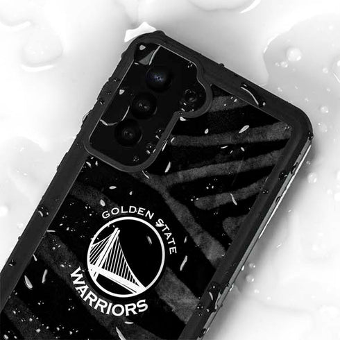 NBA Golden State Warriors Black Animal Print Galaxy S23 Waterproof Case