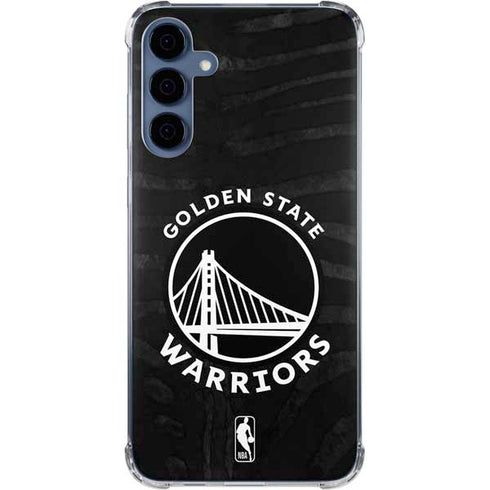NBA Golden State Warriors Black Animal Print Galaxy S24 Clear Case