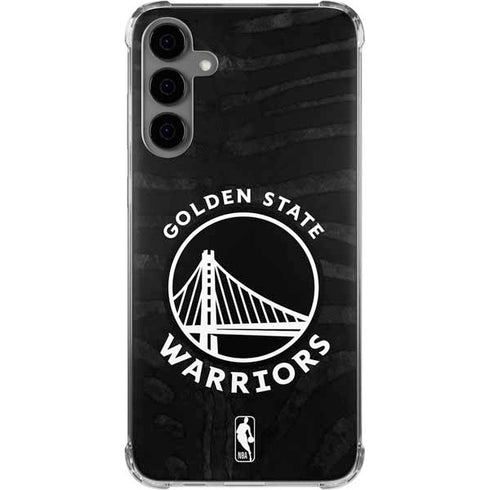NBA Golden State Warriors Black Animal Print Galaxy S24 Plus Clear Case
