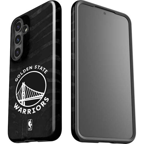 NBA Golden State Warriors Black Animal Print Galaxy S24 Plus Impact Case