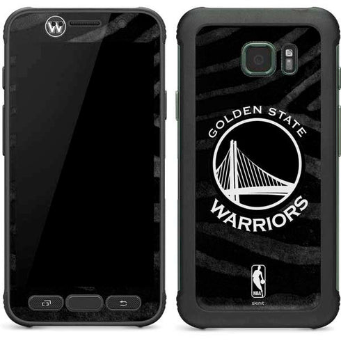 NBA Golden State Warriors Black Animal Print Galaxy S7 Active Skin