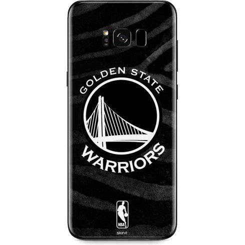 NBA Golden State Warriors Black Animal Print Galaxy S8 Plus Skin