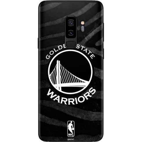 NBA Golden State Warriors Black Animal Print Galaxy S9 Plus Skin