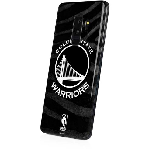 NBA Golden State Warriors Black Animal Print Galaxy S9 Plus Skin