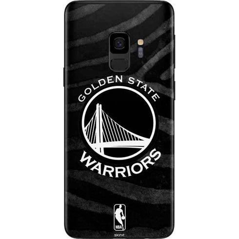 NBA Golden State Warriors Black Animal Print Galaxy S9 Skin