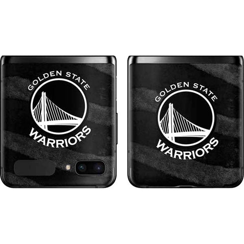 NBA Golden State Warriors Black Animal Print Galaxy Z Flip Skin