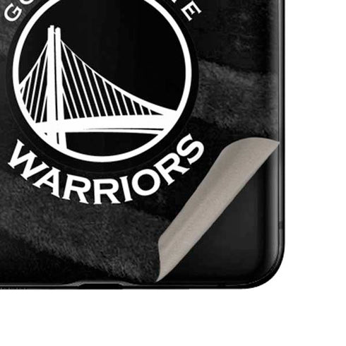 NBA Golden State Warriors Black Animal Print Galaxy Z Flip Skin