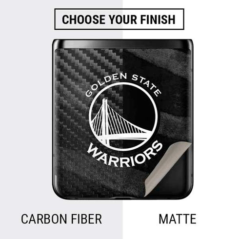 NBA Golden State Warriors Black Animal Print Galaxy Z Flip Skin