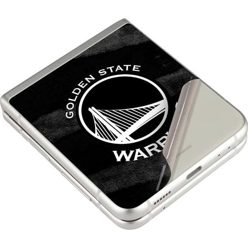 NBA Golden State Warriors Black Animal Print Galaxy Z Flip3 5G Skin
