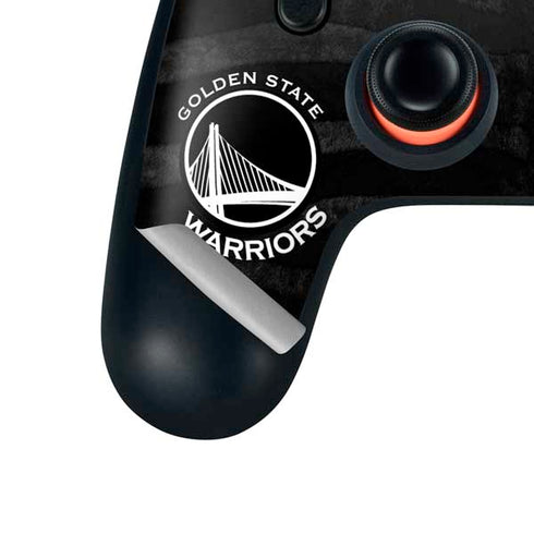 NBA Golden State Warriors Black Animal Print Google Stadia Controller Skin