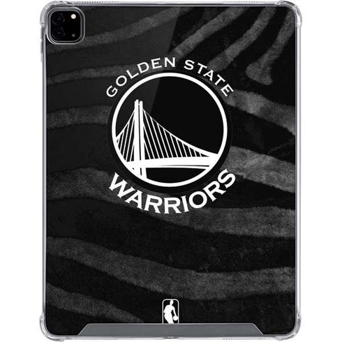 NBA Golden State Warriors Black Animal Print iPad Pro 12.9in (2020) Clear Case