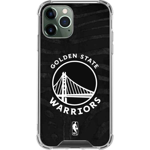 NBA Golden State Warriors Black Animal Print iPhone 11 Pro Max Clear Case