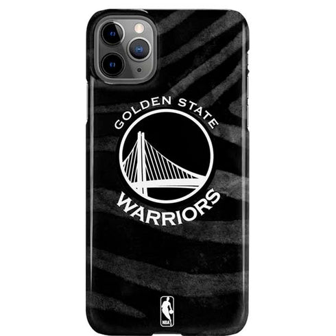 NBA Golden State Warriors Black Animal Print iPhone 11 Pro Max Lite Case