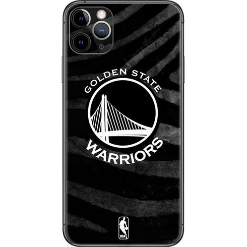 NBA Golden State Warriors Black Animal Print iPhone 11 Pro Max Skin