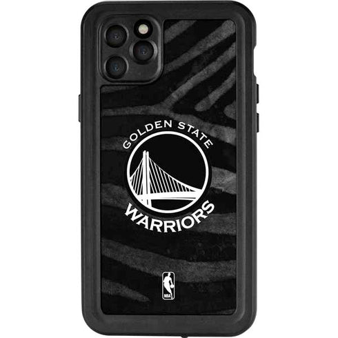 NBA Golden State Warriors Black Animal Print iPhone 11 Pro Max Waterproof Case