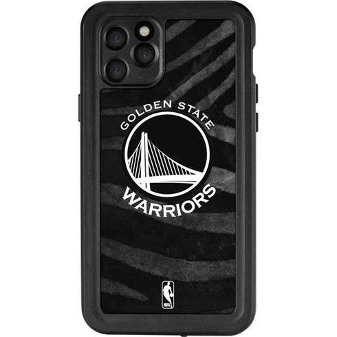 NBA Golden State Warriors Black Animal Print iPhone 11 Pro Waterproof Case