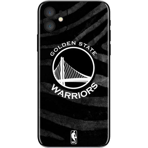 NBA Golden State Warriors Black Animal Print iPhone 11 Skin