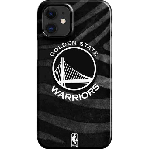 NBA Golden State Warriors Black Animal Print iPhone 12 Mini Lite Case