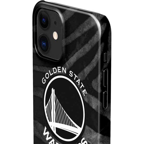NBA Golden State Warriors Black Animal Print iPhone 12 Mini Lite Case