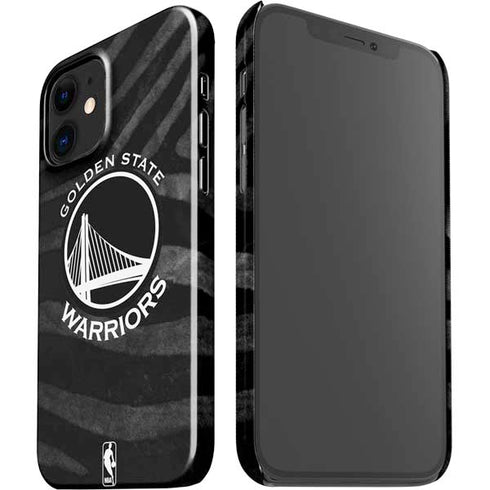 NBA Golden State Warriors Black Animal Print iPhone 12 Mini Lite Case