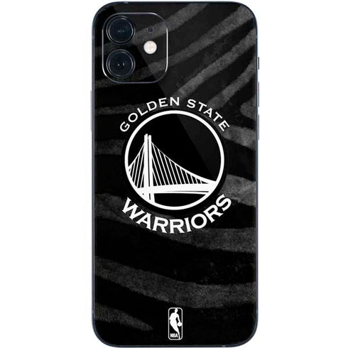 NBA Golden State Warriors Black Animal Print iPhone 12 Mini Skin
