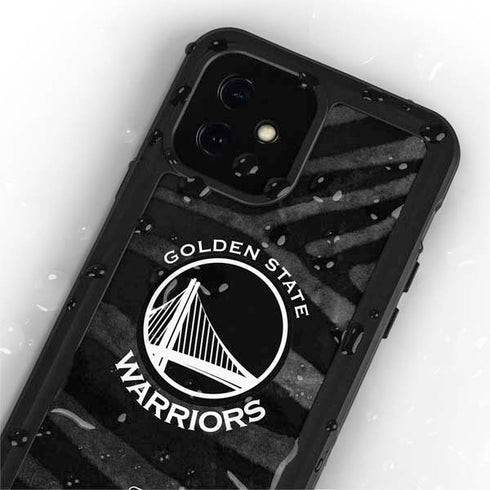 NBA Golden State Warriors Black Animal Print iPhone 12 Mini Waterproof Case