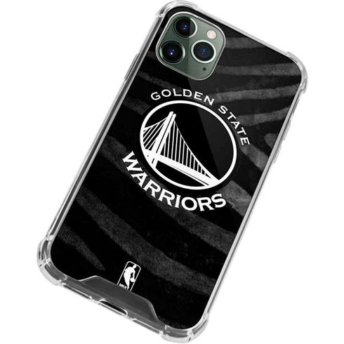 NBA Golden State Warriors Black Animal Print iPhone 12 Pro Clear Case