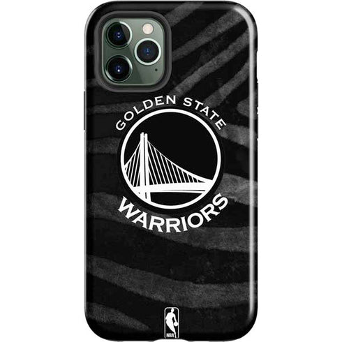 NBA Golden State Warriors Black Animal Print iPhone 12 Pro Max Impact Case
