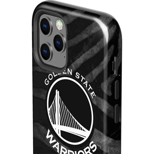 NBA Golden State Warriors Black Animal Print iPhone 12 Pro Max Impact Case