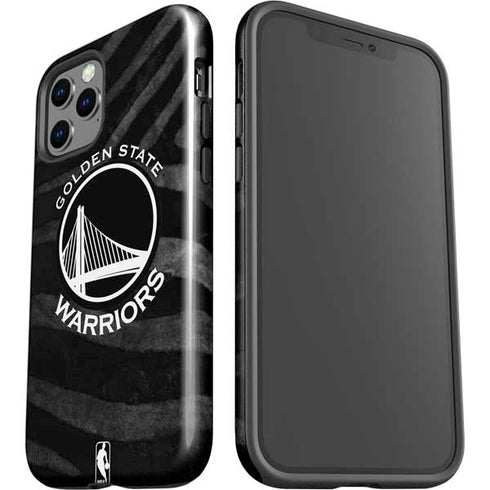NBA Golden State Warriors Black Animal Print iPhone 12 Pro Max Impact Case