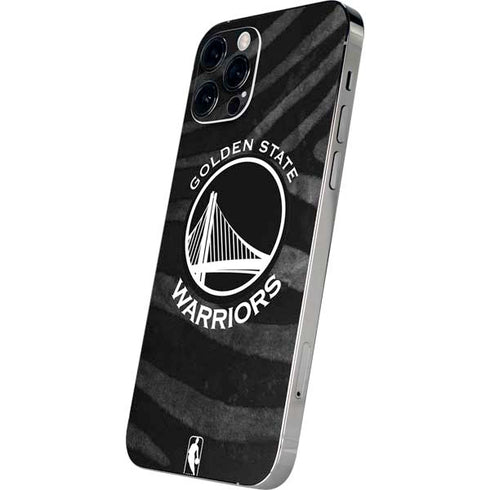 NBA Golden State Warriors Black Animal Print iPhone 12 Pro Max Skin