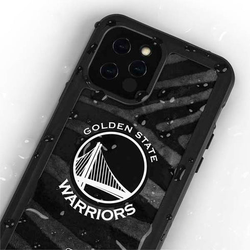 NBA Golden State Warriors Black Animal Print iPhone 12 Pro Waterproof Case