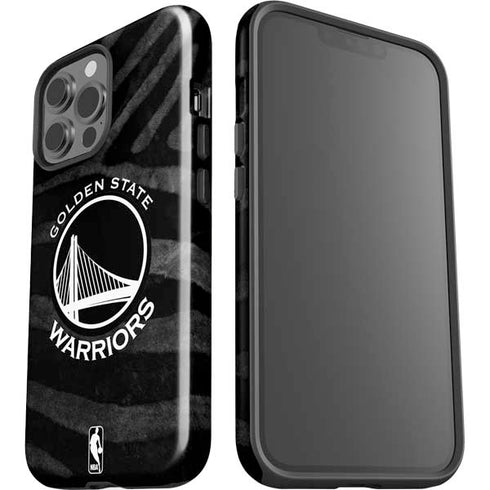 NBA Golden State Warriors Black Animal Print iPhone 13 Pro Max Impact Case