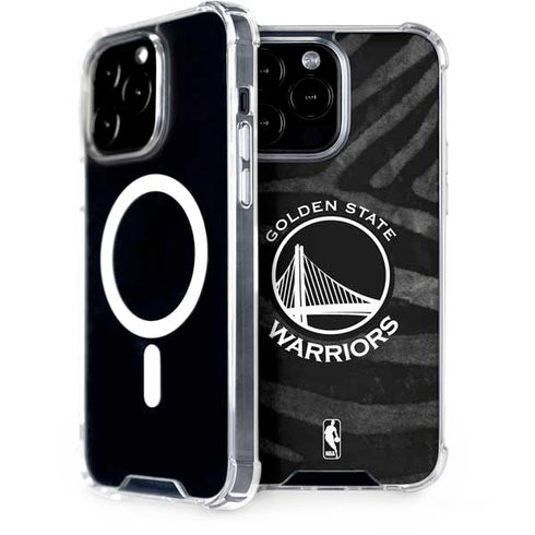 NBA Golden State Warriors Black Animal Print iPhone 13 Pro Max MagSafe Case