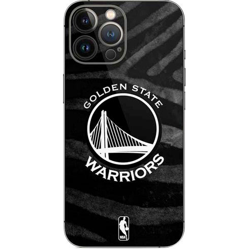 NBA Golden State Warriors Black Animal Print iPhone 13 Pro Max Skin