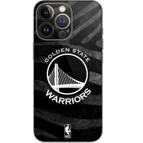 NBA Golden State Warriors Black Animal Print iPhone 13 Pro Skin