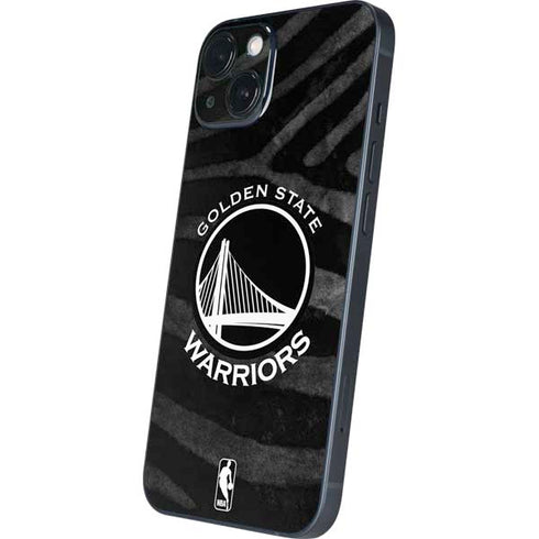 NBA Golden State Warriors Black Animal Print iPhone 15 Plus Skin