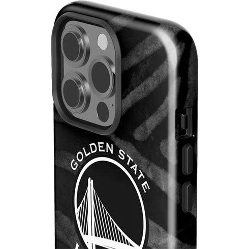 NBA Golden State Warriors Black Animal Print iPhone 15 Pro Impact Case