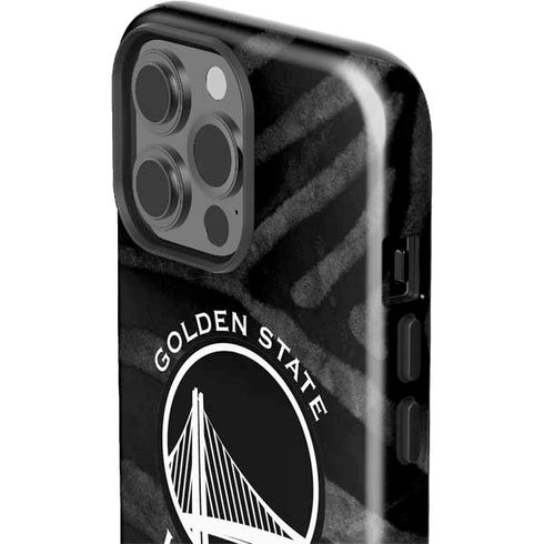 NBA Golden State Warriors Black Animal Print iPhone 15 Pro Max Impact Case