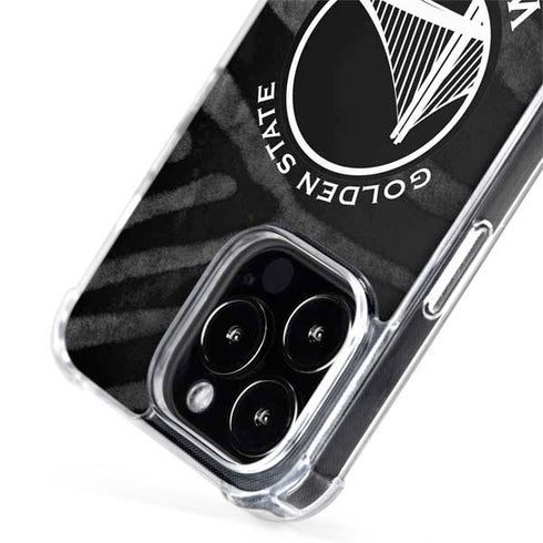 NBA Golden State Warriors Black Animal Print iPhone 14 Pro Max MagSafe Case