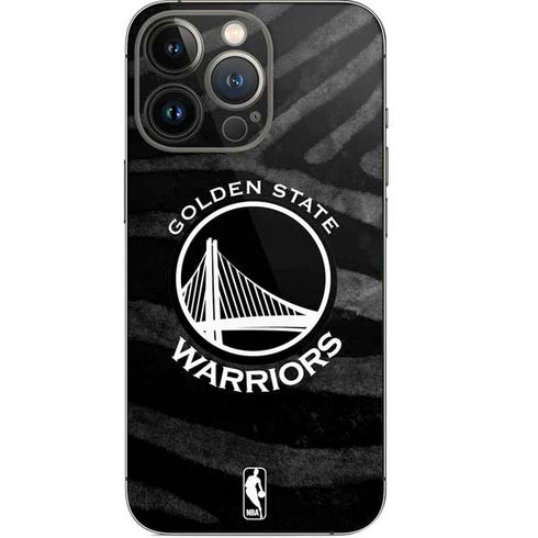 NBA Golden State Warriors Black Animal Print iPhone 14 Pro Skin