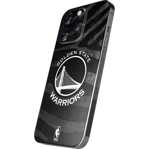 NBA Golden State Warriors Black Animal Print iPhone 14 Pro Skin
