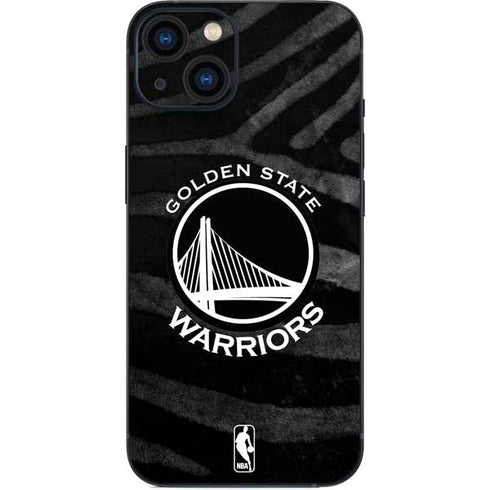 NBA Golden State Warriors Black Animal Print iPhone 14 Skin