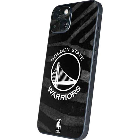 NBA Golden State Warriors Black Animal Print iPhone 14 Skin
