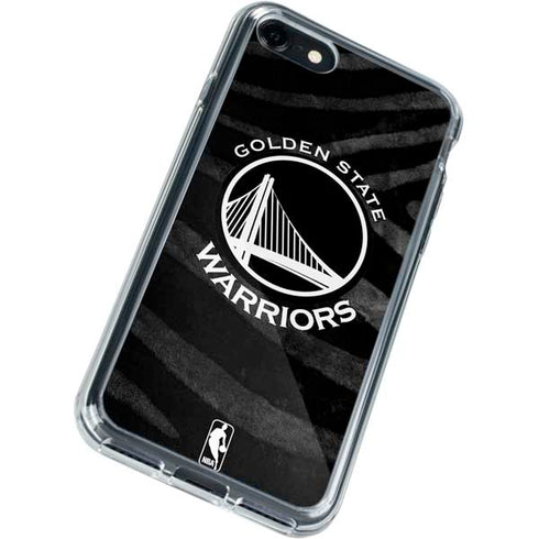 NBA Golden State Warriors Black Animal Print iPhone SE (2nd & 3rd Gen) Clear Case