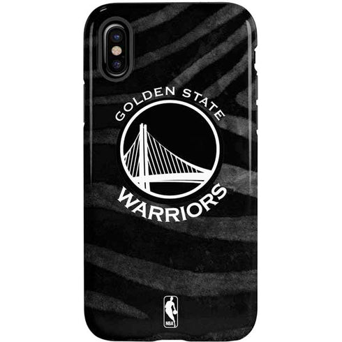 NBA Golden State Warriors Black Animal Print iPhone X Pro Case