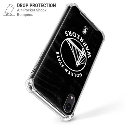 NBA Golden State Warriors Black Animal Print iPhone XR Clear Case